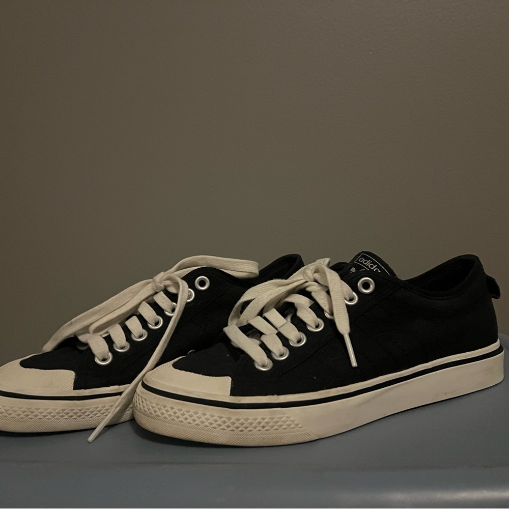 Adidas Classic Black Canvas Sneakers